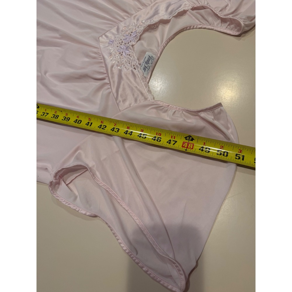 Vanity Fair Vintage Pink Nightgown Floral Embroidered Lace Maxi Sleepwear XL USA - Picture 4 of 8